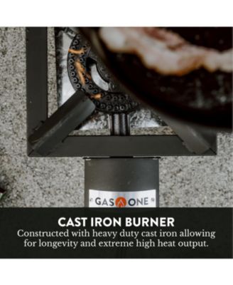 High Pressure Single Propane Burner - Outdoor Cooking with Heat Shield and Guard – Propane Burner Head for Camping, Tailgating, - Patent Pending