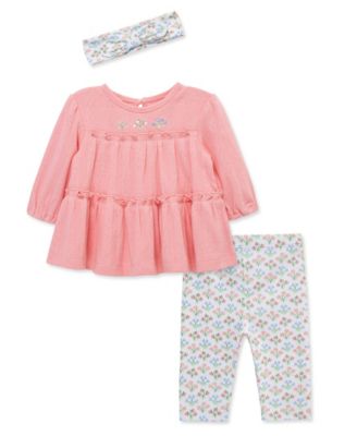 Baby Girls' Printed Tunic, Leggings and Headband, 3-Piece Set