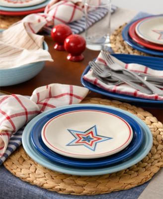 Americana Stars Classic Rim Salad Plates, Set of 4