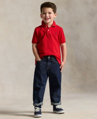 Boys' 2T-7 Cotton Mesh Polo Shirt