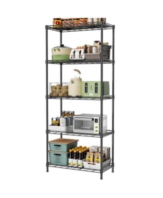 5-Tier 21 in W x 59 in H x 12 in D Height Adjustable Garage Wire Shelving Unit