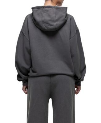 Women's Vintage Grey Relaxed Hoodie