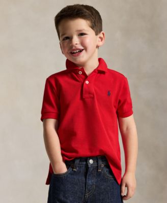 Boys' 2T-7 Cotton Mesh Polo Shirt