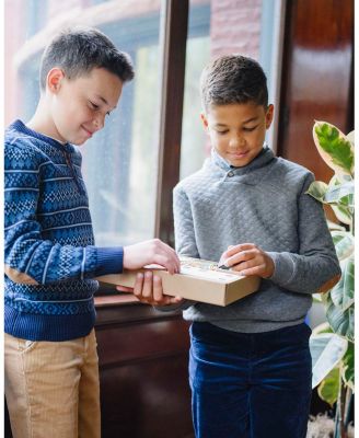 Boys Long Sleeve Quilted Shawl Collar Sweatshirt with Elbow Patches