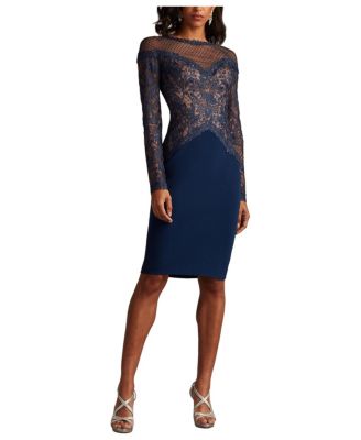 Women's Lisette Embroidered Illusion Dress