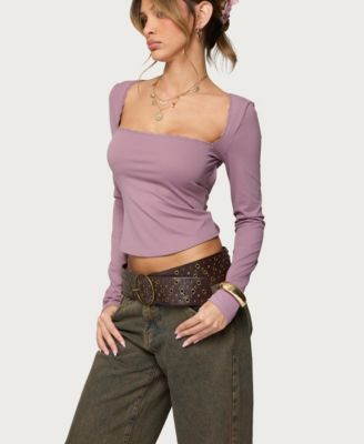 Womens Polly Lacey Tie Back Top