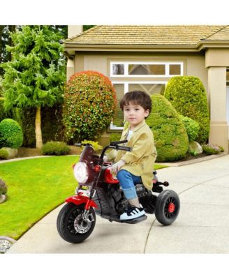 Dual 6V Kids Ride-On Motorcycle, 3-Wheel Toy with Forward/Reverse & Sounds for Ages 1-5