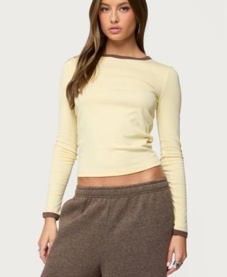 Women's Zander Contrast Long Sleeve T Shirt