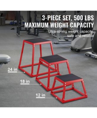 SUGFIT Plyo Jump Box Set 12/18/24" Agility Training Box