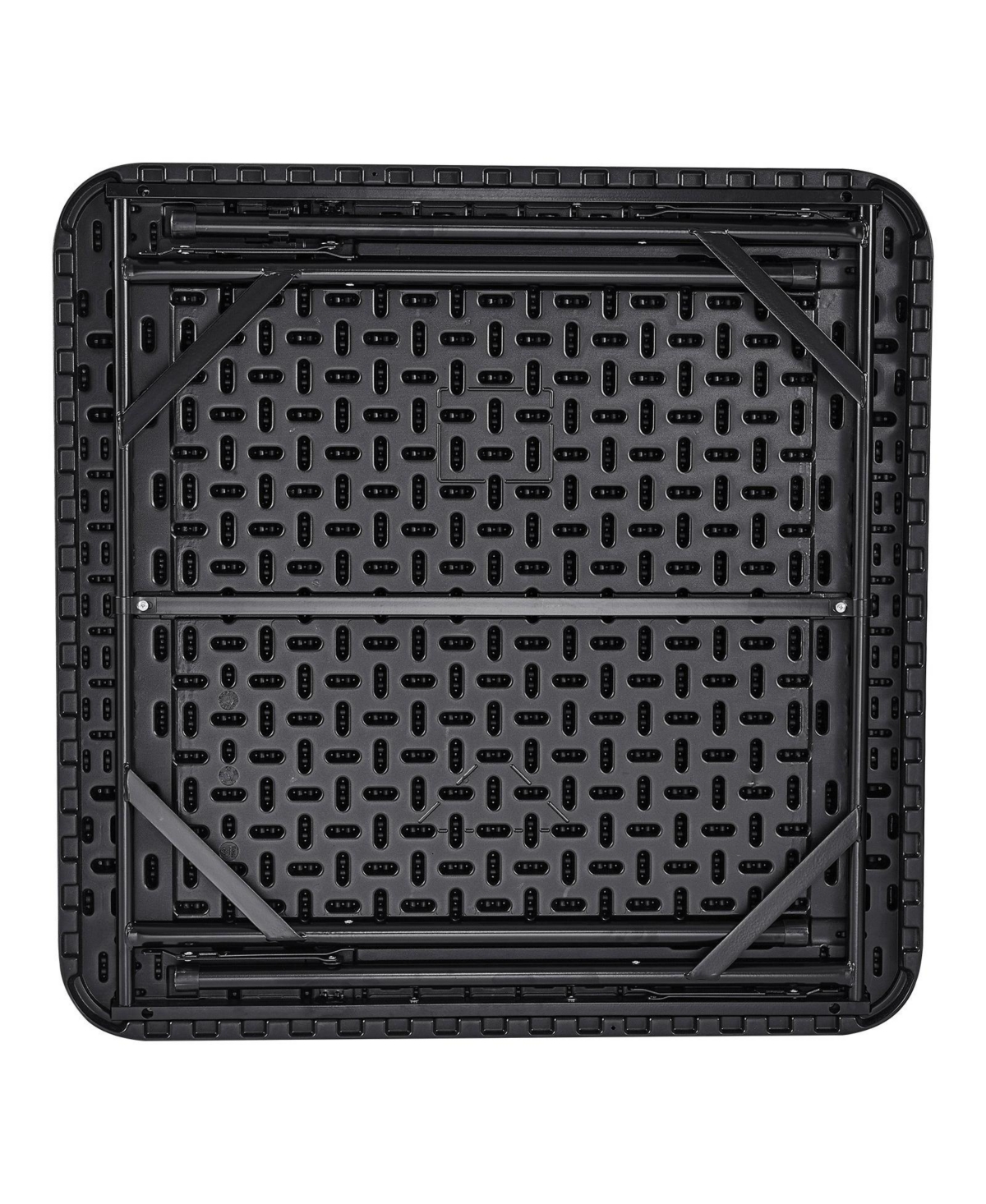 Sugift Mahjong Table 4-Player Folding Game Table with Cup Holders and Trays Black