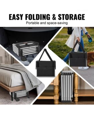 Wide 5-Step Aluminum Folding Dog Stairs for SUVs, Holds up to 150 lbs