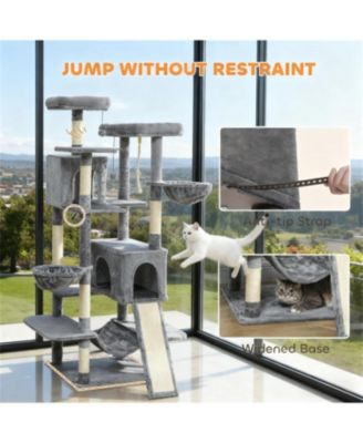 69" Multi-Level Cat Tower in Dark Gray