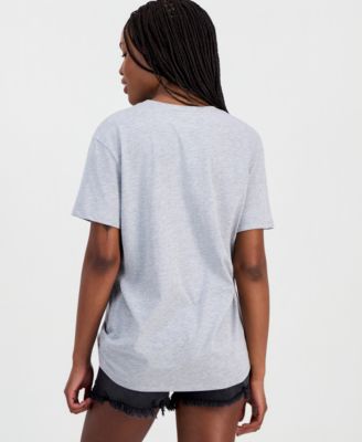 Juniors' Paris Stamp Graphic Print Crewneck T-Shirt