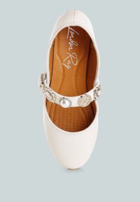 Womens Kavana Charms Embellished Flat Mary Janes