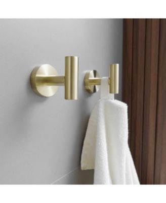 5-Piece Bath Hardware with Towel Bar Towel rack Towel Hook Toilet Paper Holder and Towel Ring Set in