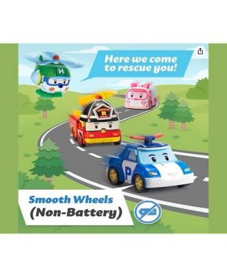 4" Transforming Robot Police Car - Poli | Emergency Rescue Vehicle Action Figures | Kids Educational Pretend Play Toy