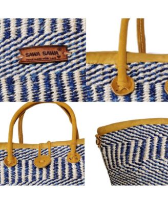 Ripples of Nourishment Handmade Sisal Straw Basket Tote Bag