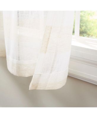 TOWN & COUNTRY LUXE Pax Semi-Sheer Stripe Light Filtering, Rod Pocket Top Curtain Panels (Set of 2)