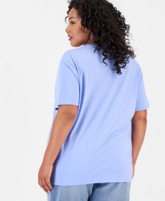 Trendy Plus Size Stitch Short-Sleeve T-Shirt