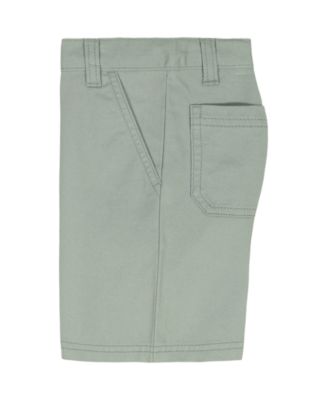 Boys' 2T-7 Striped Short-Sleeve Shirt and Twill Shorts, 2-Piece Set