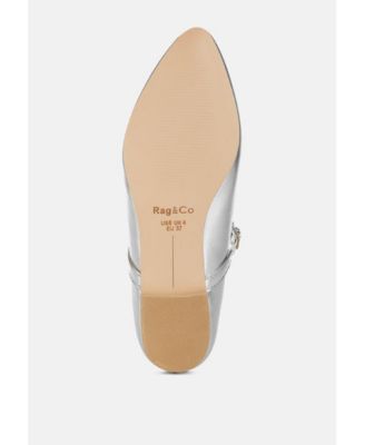 Womens Gloxinia Metallic Mary Jane Ballerinas