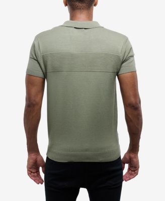 Men's SPRING + MERCER Ottoman Texture Short Sleeves Polo Sweater