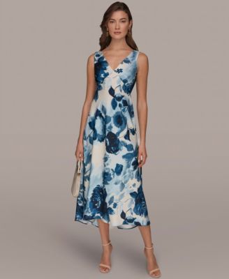 Women's V-Neck Midi Dress