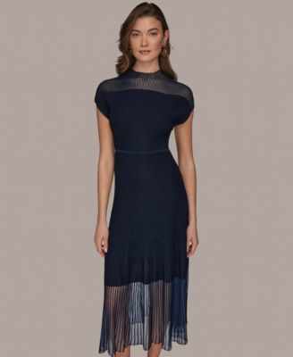 Women's Mock Neck Midi Dress