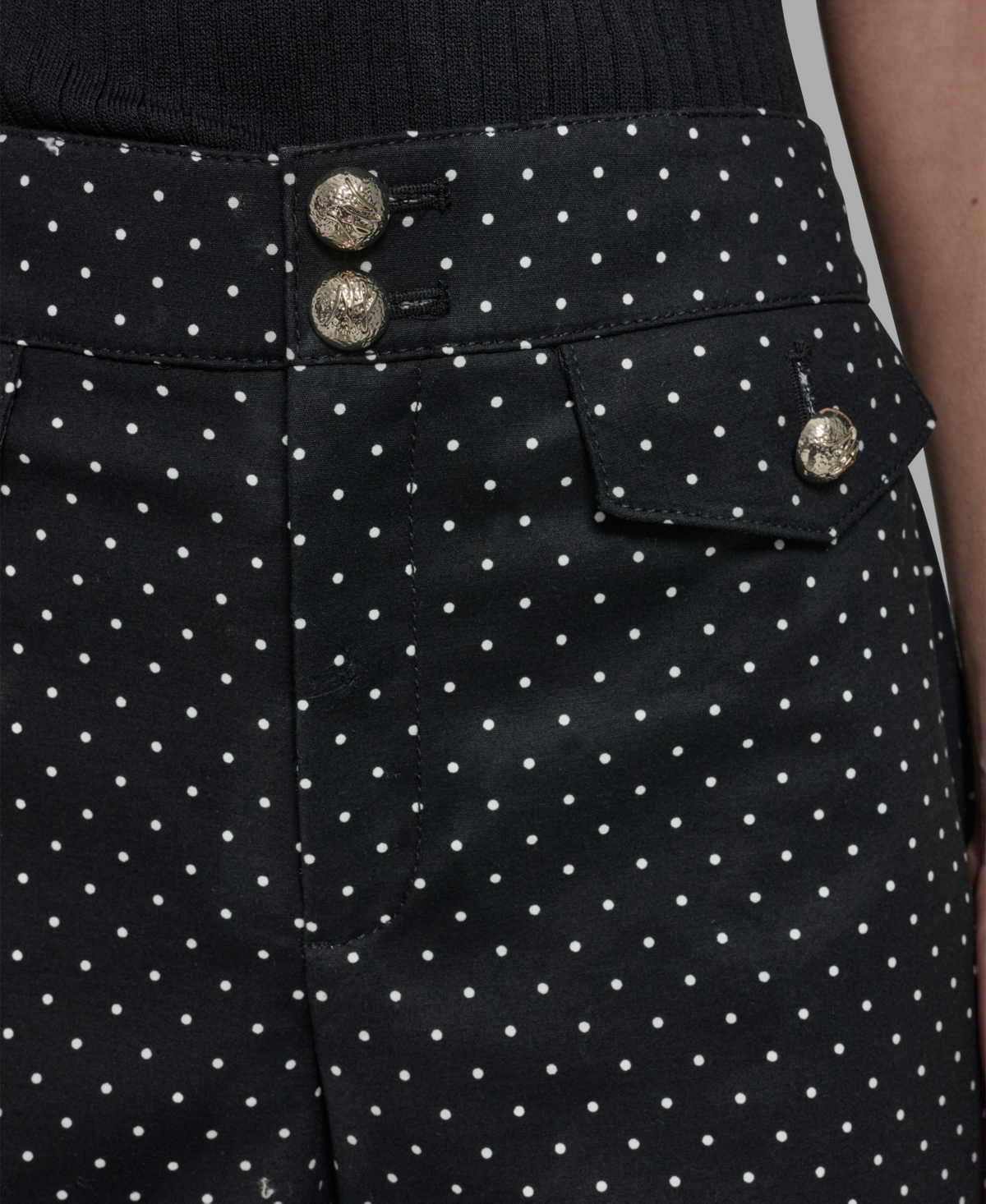 Karl Lagerfeld Paris Petite Flap Pocket Ankle Pants