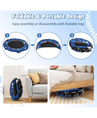 Mini Trampoline Folding Small Rebounder for Kids with Lights