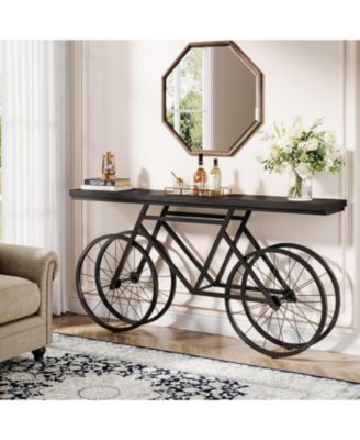 70.9-Inch Extra Long Console Table, Narrow Sofa Table, Modern Industrial Entryway Table Behind Couch Table