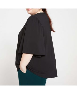 Women's Crepe Jersey Capelet Blouse