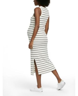 Maternity Motherhood Crew Neck Sleeveless Racerback Midi Dress - Motherhood