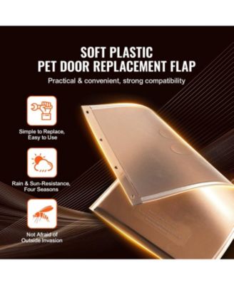 Weatherproof PVC Replacement Pet Door Flap, Large