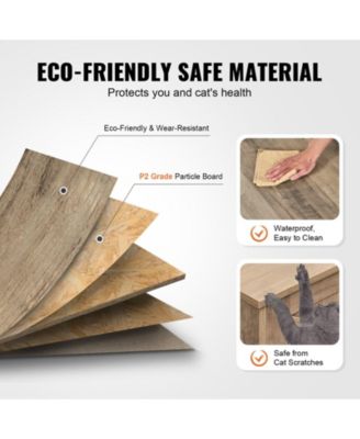 Double-Compartment Wooden Litter Box Enclosure, 47.2", Greige