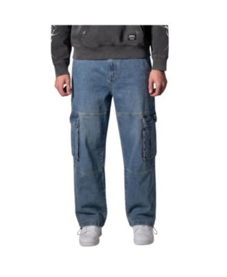 Men's Baggy Denim Cargo Pants