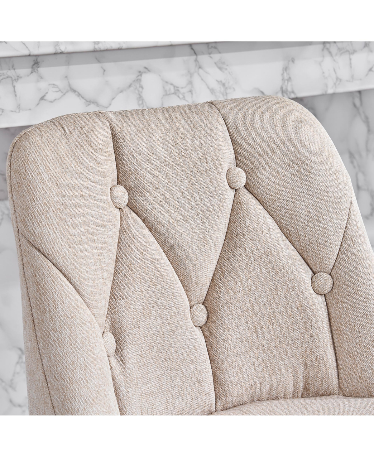 Streamdale Modern Upholstered Bar Stool, Set of 2, Beige