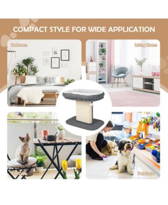 Modern Cat Tree Tower Cat Activity Tower w/ Large Plush Perch