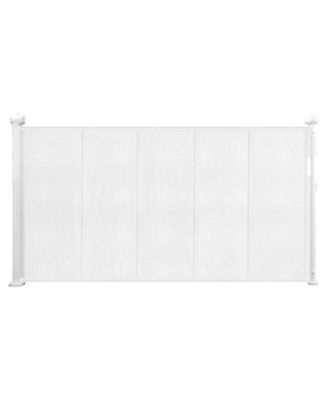 Retractable Mesh Safety Gate, Extends up to 55", White