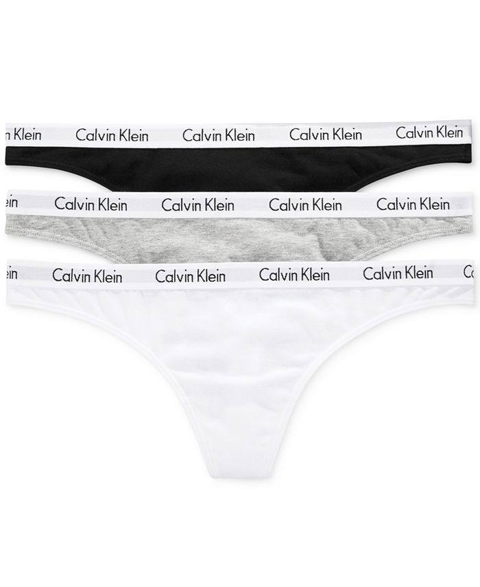 Kit Calcinhas Calvin Klein 3 Pack Thongs Xadrez - Outlet - Bia Beauty Store