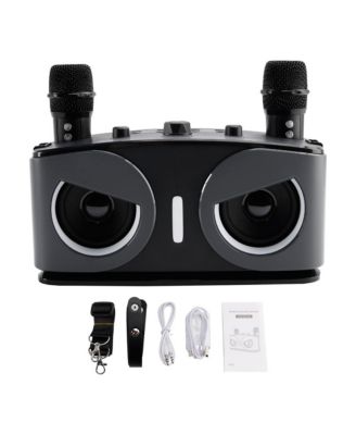 20W Karaoke Speaker System with Voice Changer, 2 Wireless Mics, Bluetooth 5.3 & AUX TV Connection