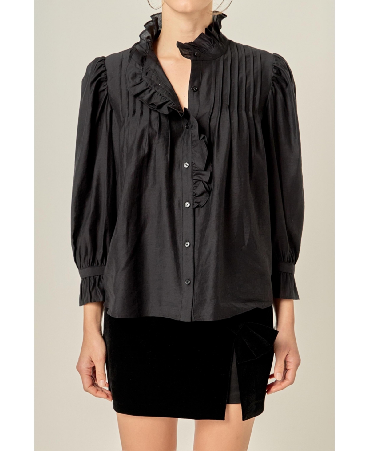 English Factory Women's Ruffle Detailed Blouse