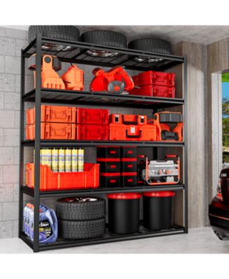 60 in W x 72 in H x 24 in D Adjustable Heavy Duty Concealed Column Metal Shelving Unit