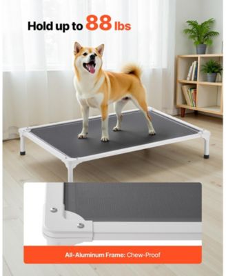 Aluminum Portable Elevated Pet Cot, Large, Gray