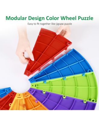 WinSpin 24" Pop Up Display Tabletop Prize Wheel Blue & White Trade Show Display Spinning Wheel 12 Slots for Outdoor Booths Exhibition Events