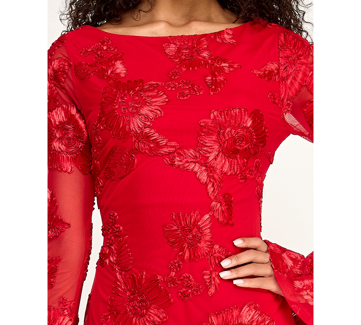 Alex & Sophia Juniors' Boat Neck Open Back Short Dress