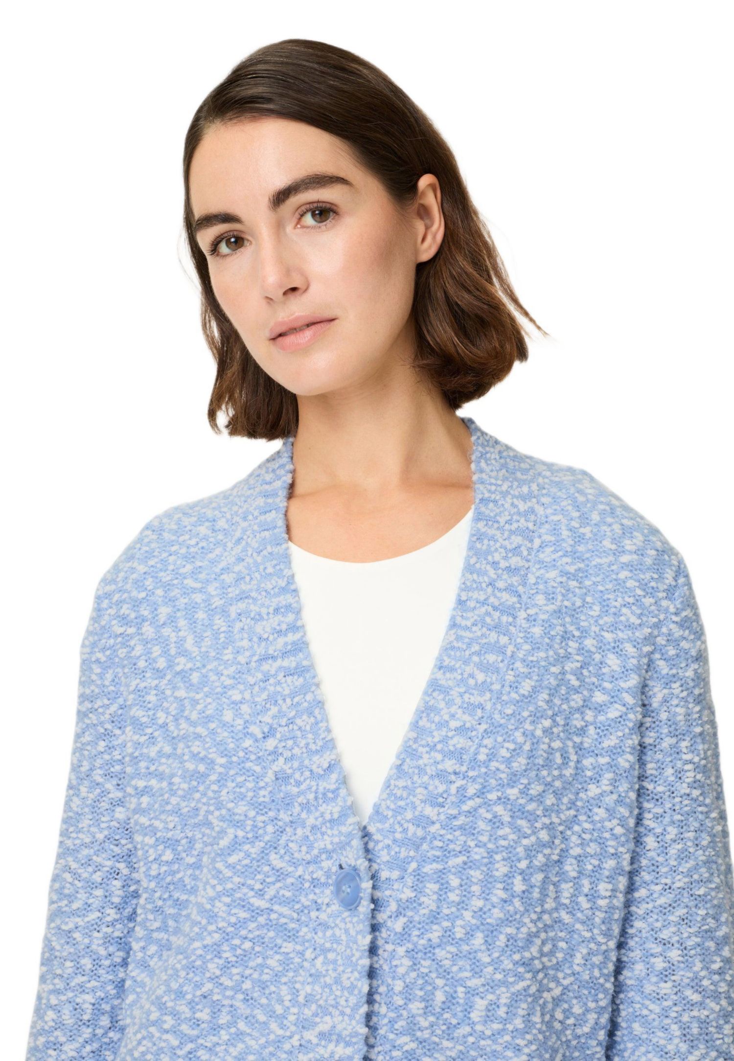 Women's Two-Tone Boucle Cardigan