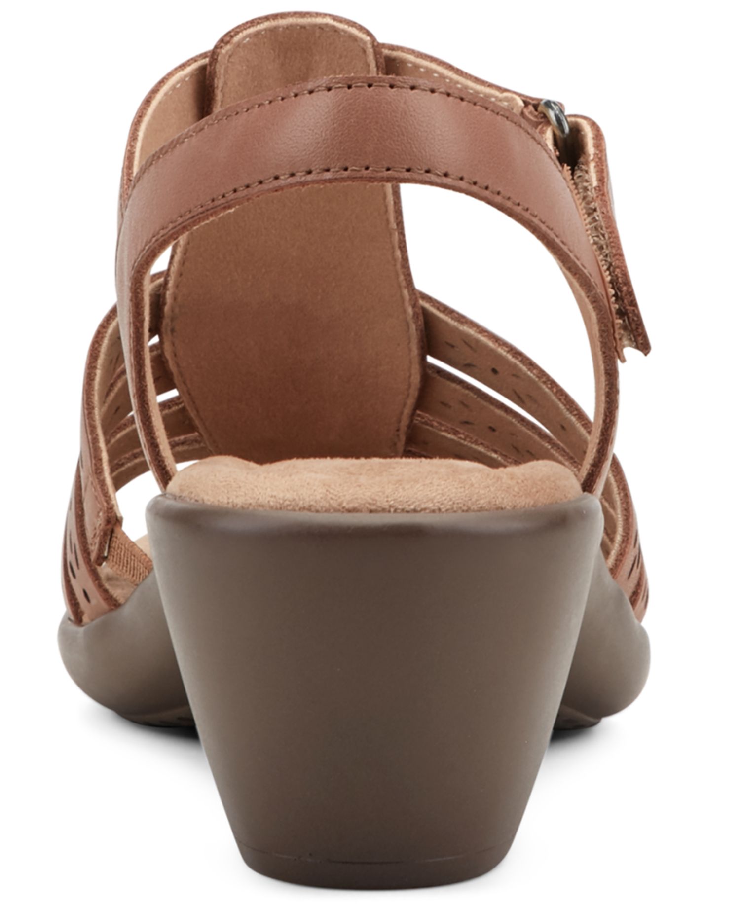 Women's Cortney Leather Strappy Sculpted Block Heel Sandals