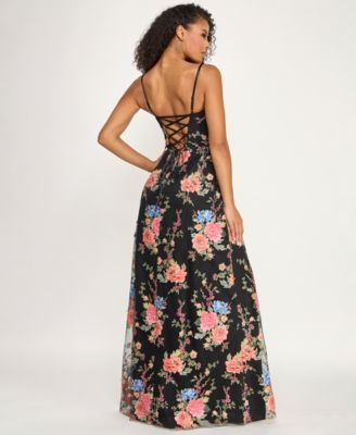 Women's Floral Embroidered Gown