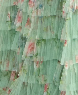 Women's Wide Straps Ties V-Neck Gown